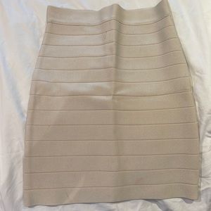 Bebe Tan Bandage mini skirt